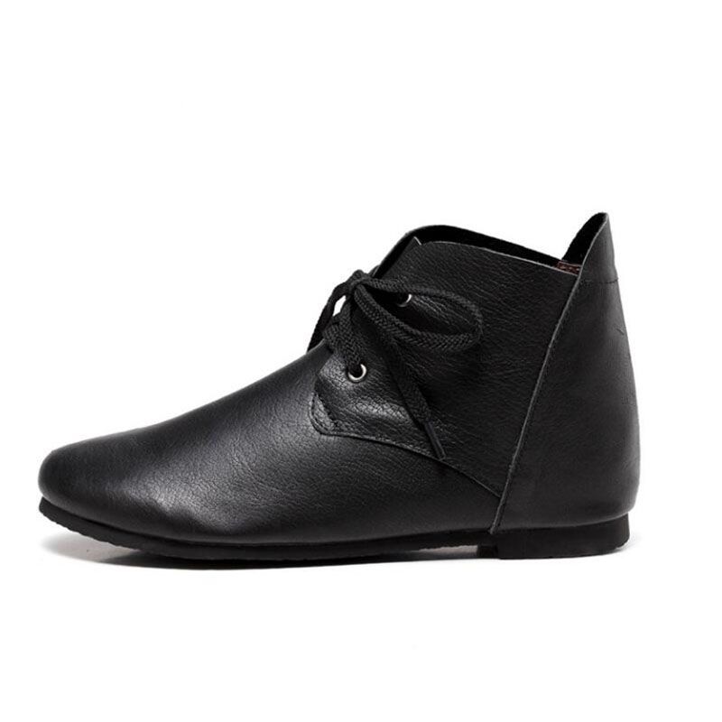 long black leather boots flat