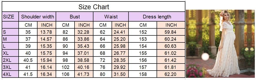 Maternity Dress Size Chart