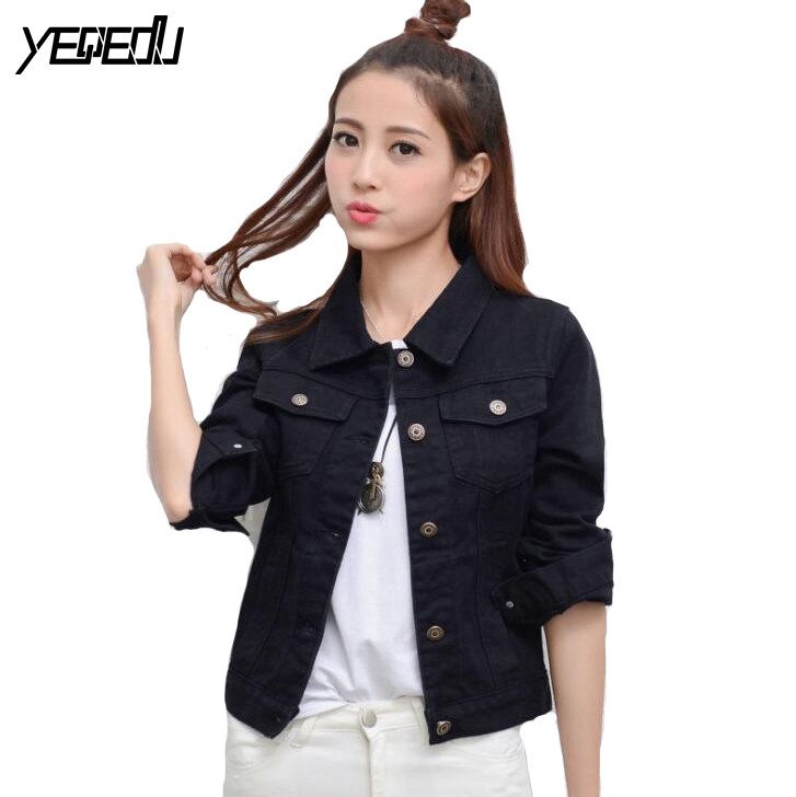 jaqueta brim preta feminina