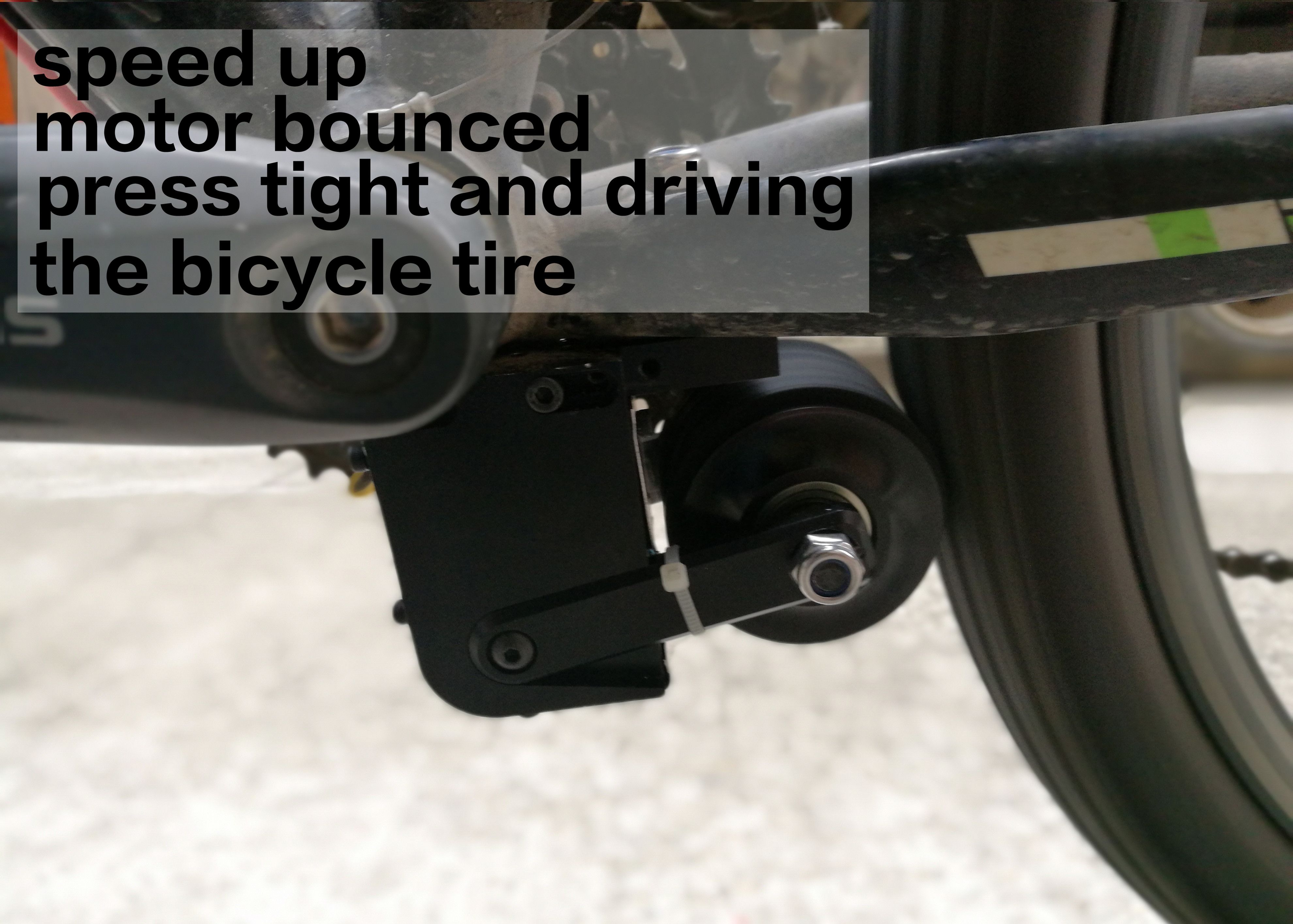 Bicycle Booster Friction Drive Conversion Kit Booster+Controller Without Battery Change Your