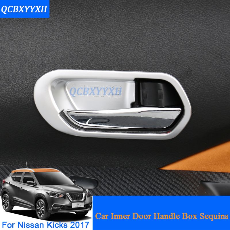 Car Styling Abs Inner Door Handle Box Sequin For Nissan Kicks 2017 Internal Decorations Stickers Auto Interior Frame Cars Interior Cars Interior