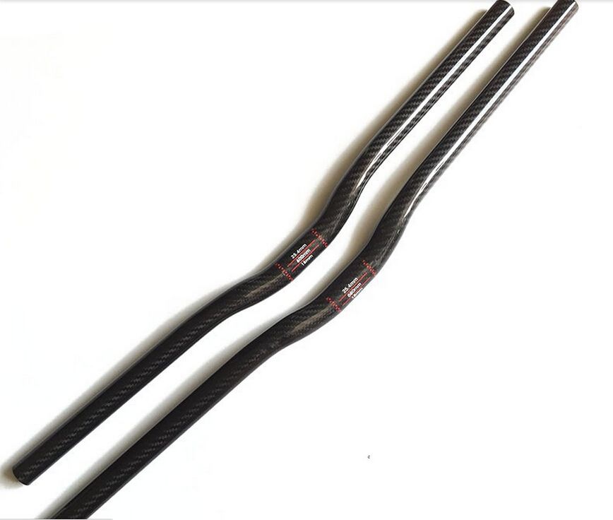 Full Carbon Fibre Bicycle Handlebar MTB Road Bike Flat Riser Bar 25.4//31.8mm