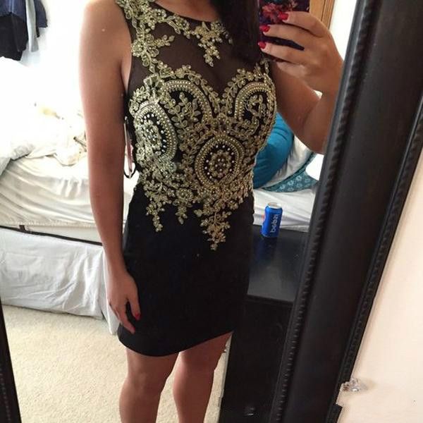 gold tight fitting prom dresses