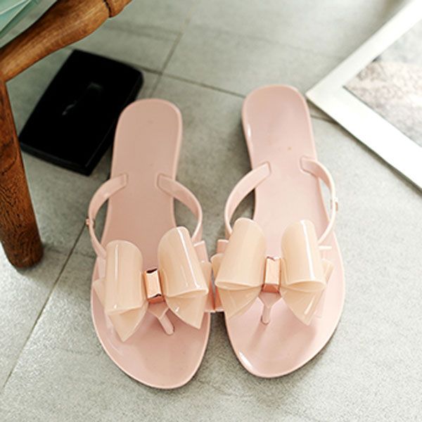 bow tie jelly sandals
