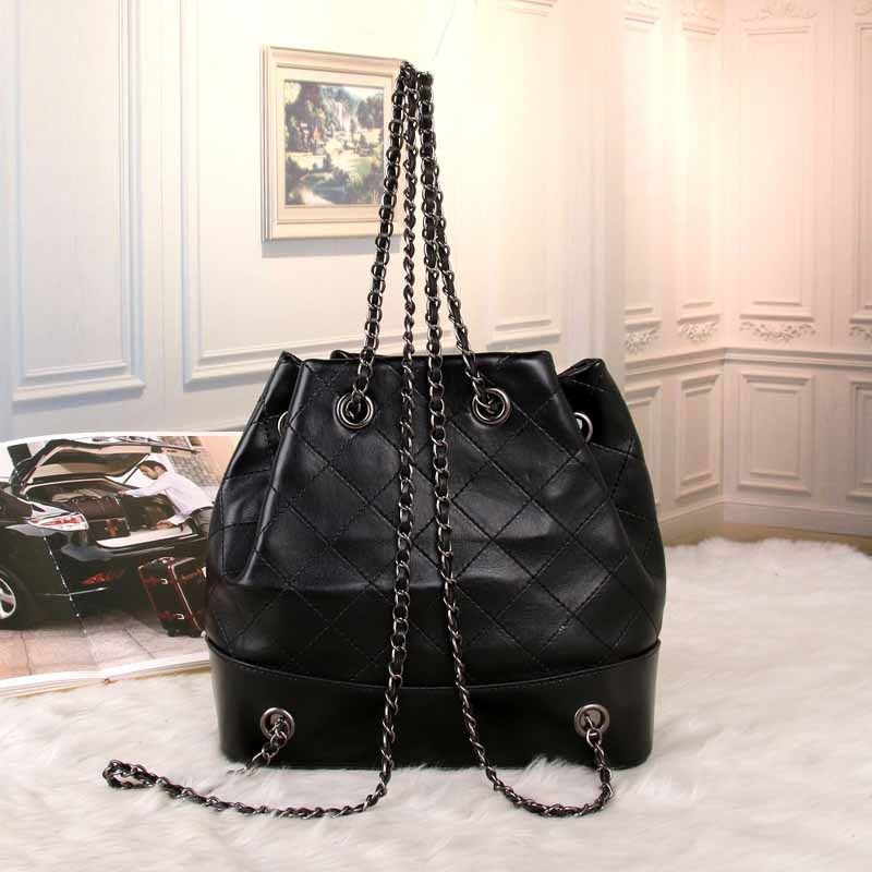 quilted chain backpack