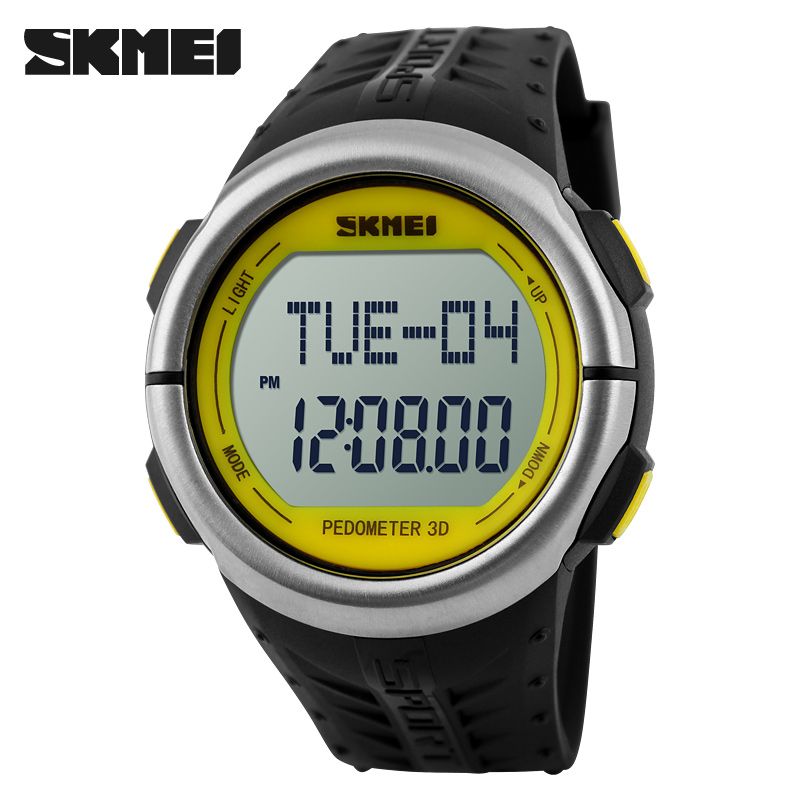 round dial digital watch