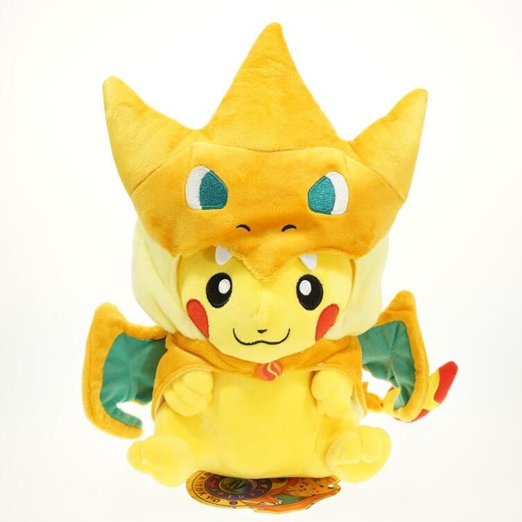 Pikados Pikachu with Gyarados Cape Cosplay Pokemon Plush Toy Stuffed Animal 8“