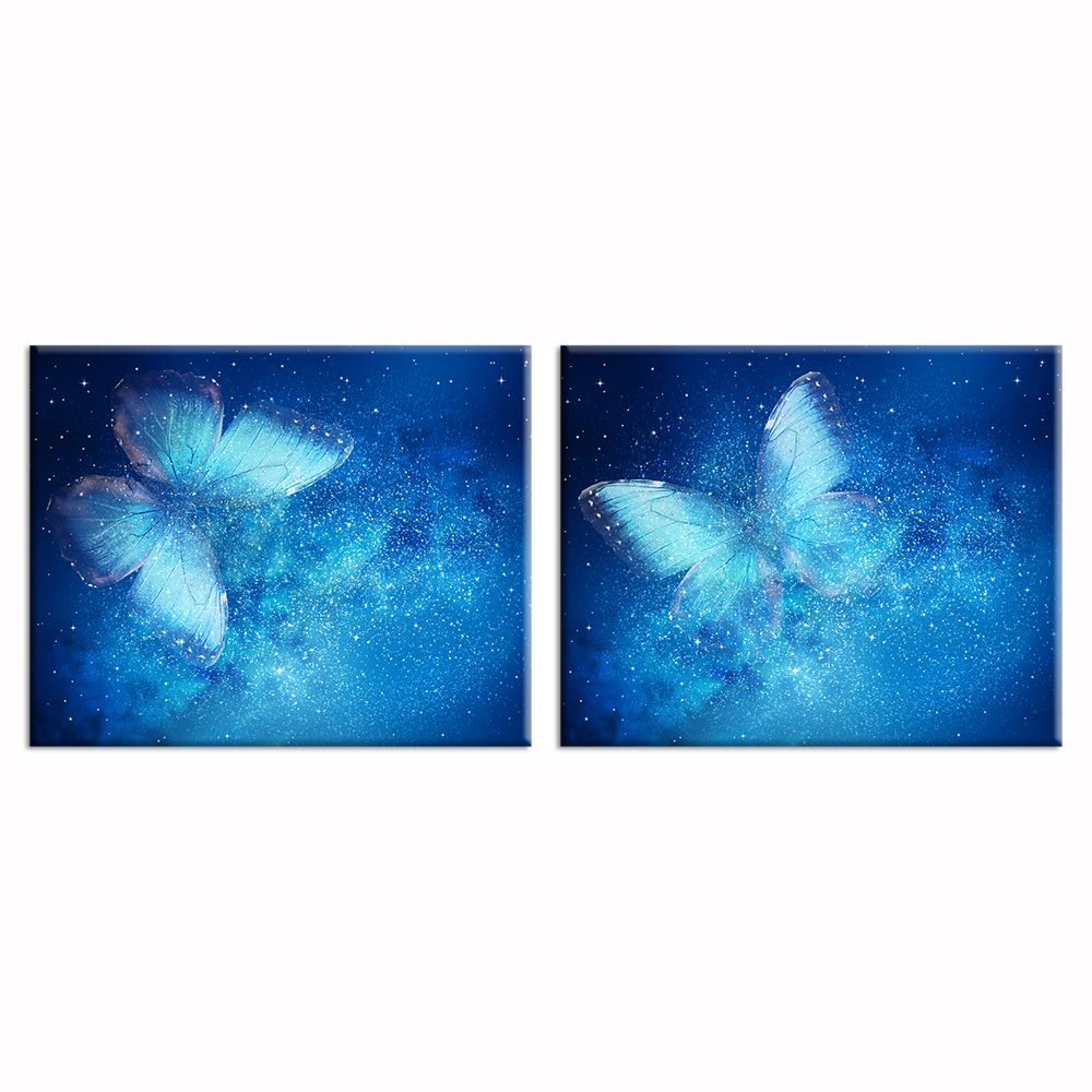 2019 Digital Painting Butterfly Picture Canvas Prints Romantic