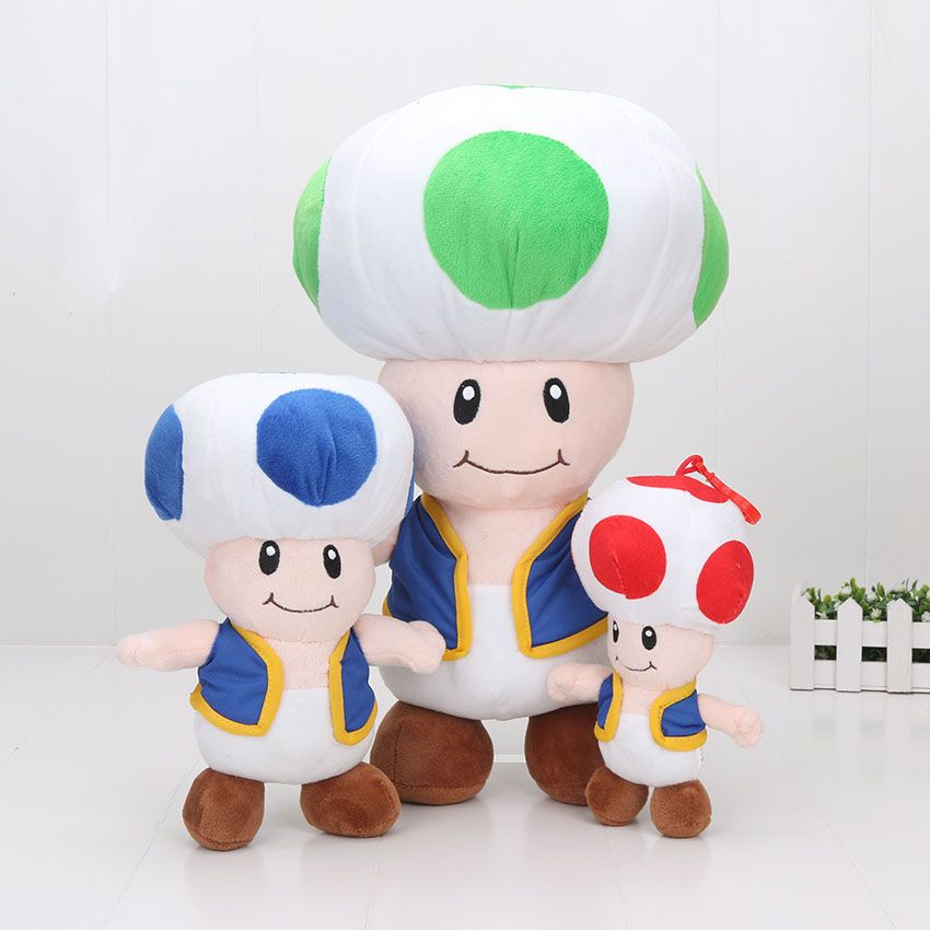 super mario blue toad plush