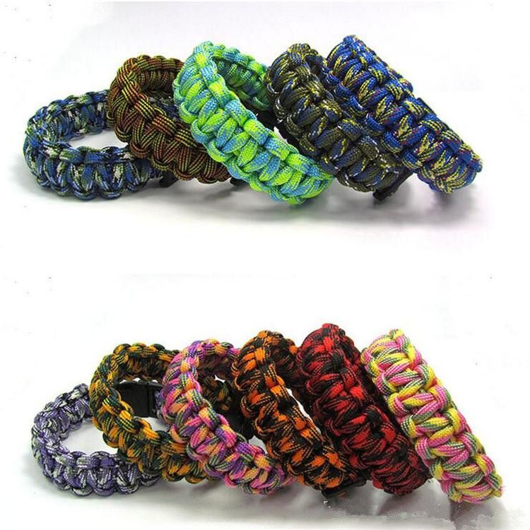 Survival Bracelets Wristband Outdoors Gear Paracord Bracelet Hiking