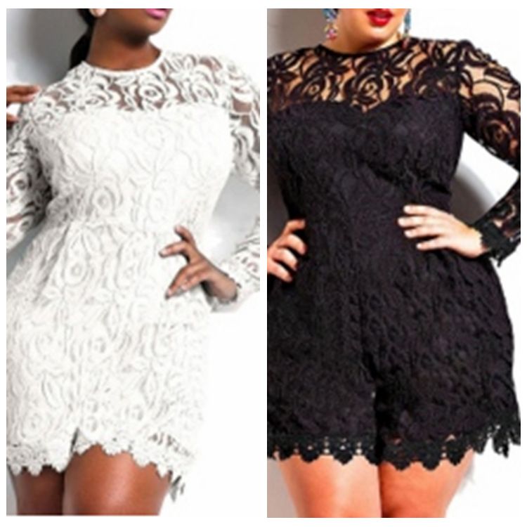 plus size white playsuit