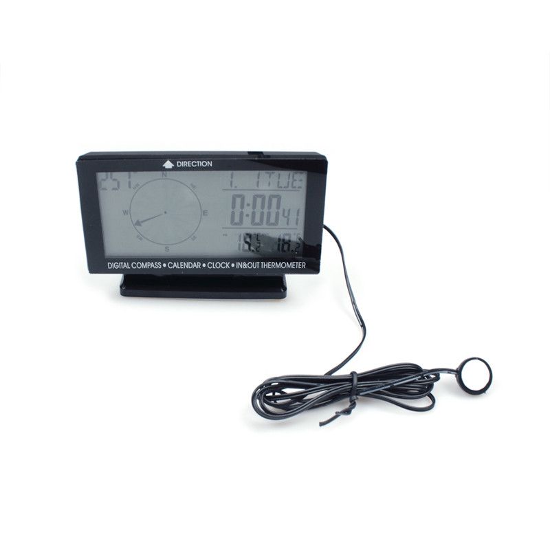 Multi Function LCD Digital Car Compass With Clock Temperature Voltage