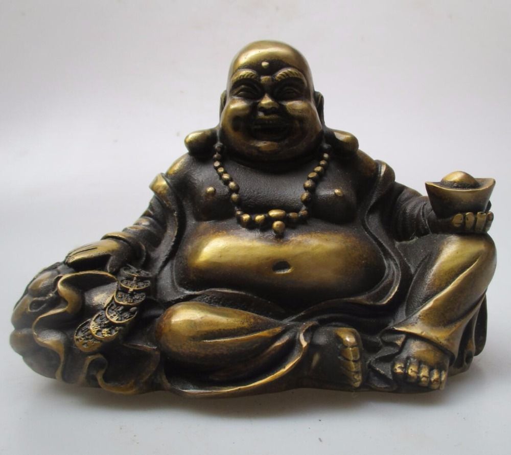 Boutons de manchette Statue Bouddha Style antique