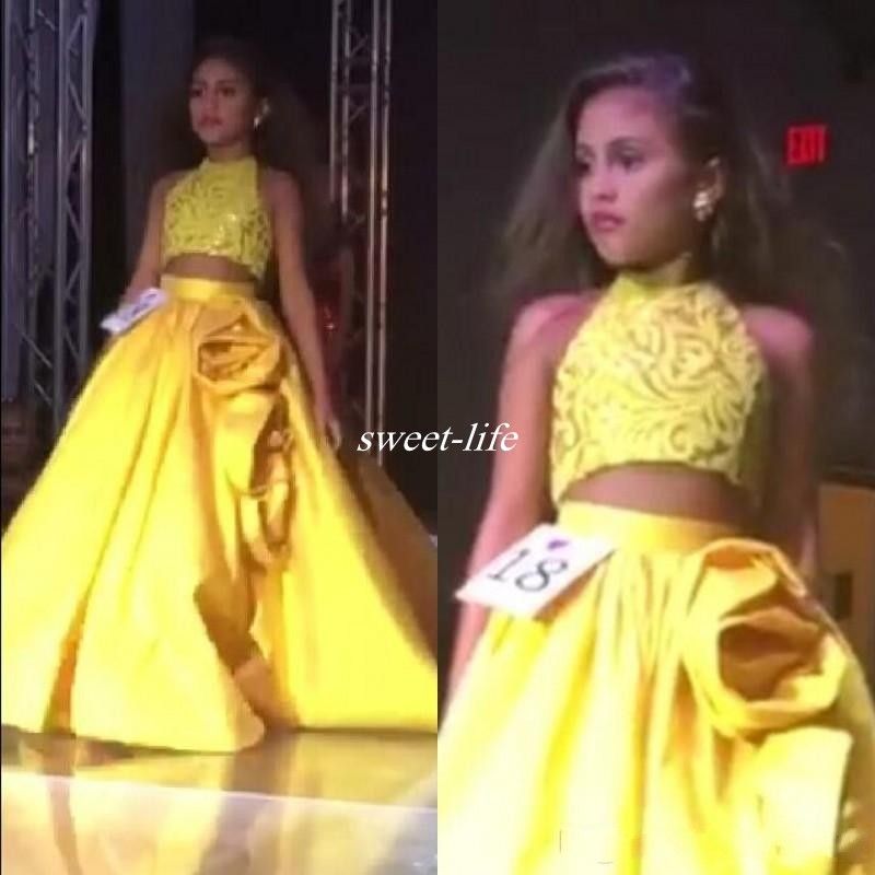 crop top flower girl dress