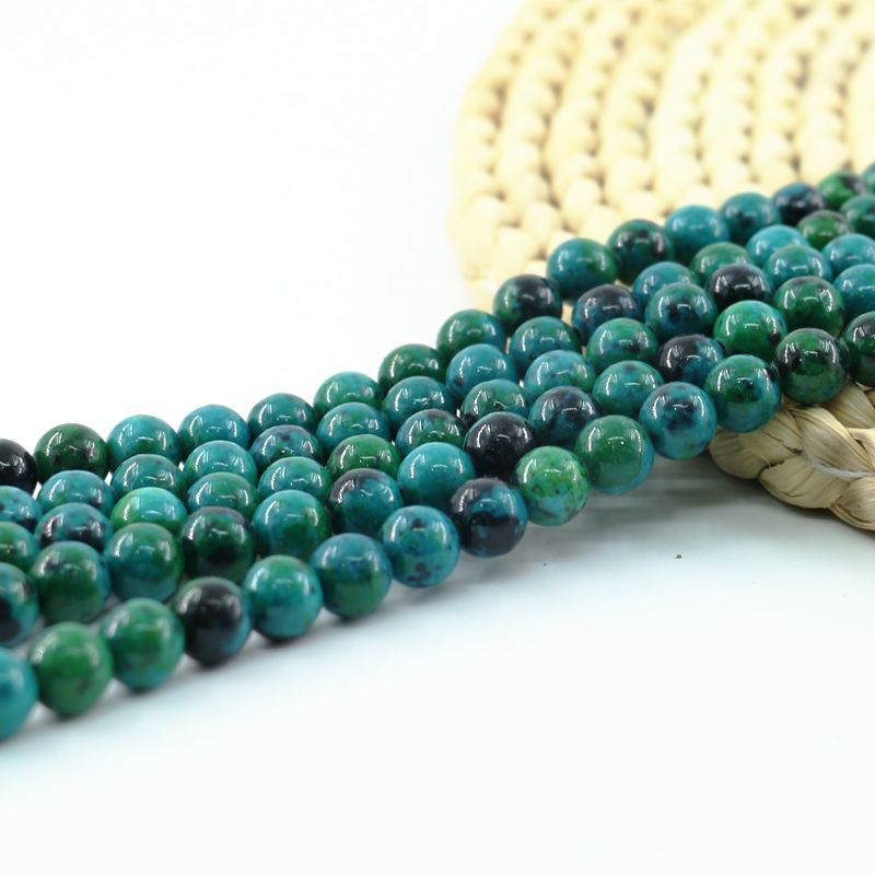 Beautiful 6//8//10mm Natural blue Gemstones Round Jade Loose Bead 15“/'AAA