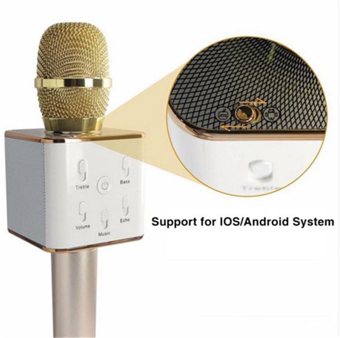 Tuxun Q7 Wireless Microphone Bluetooth Speaker With 2600mAh Large