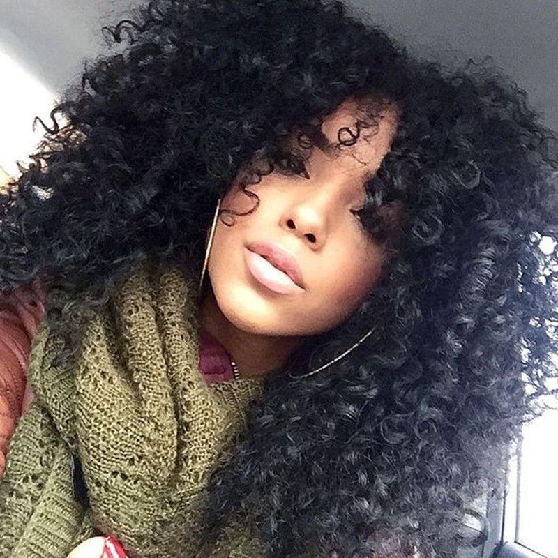 Hot Selling 150density Kinky Curly Synthetic Lace Front Wig With