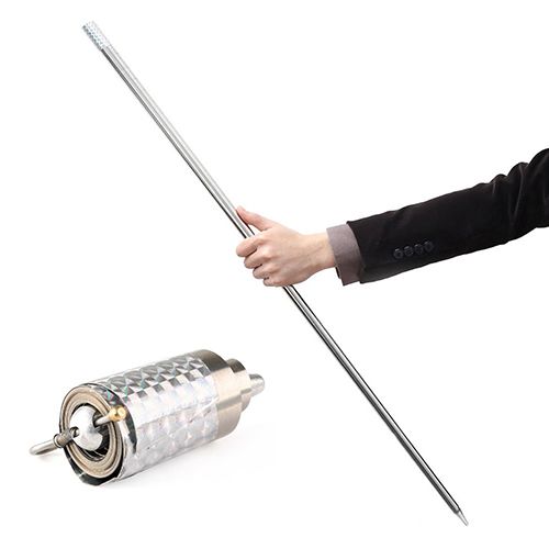 150cm, Silver zeyan97 Magician Metal Appearing Cane,Use Only for Adult Stage Magic Trick Magic Gimmick Illusion Silk to Wand 