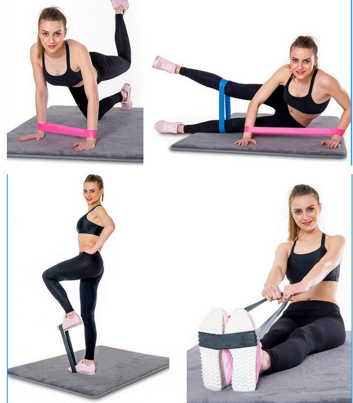 Elastisches Spannband Yoga Segment Stretch Strap Flexible Loops Pilates Training 