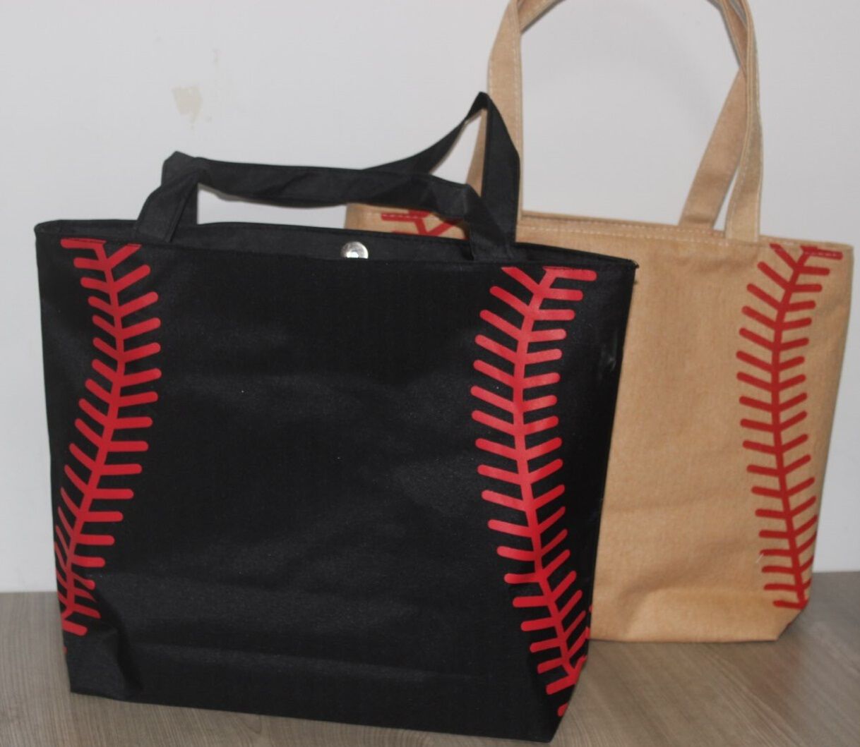 canvas baseball tote bag