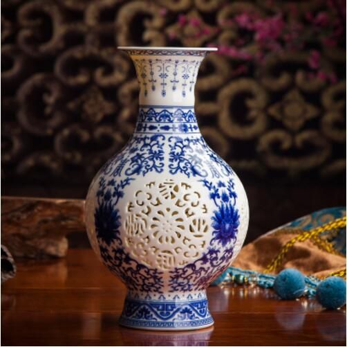 Modern Chinese Style Ceramic Vase 9 Shapes Caramic Tabletop Vase