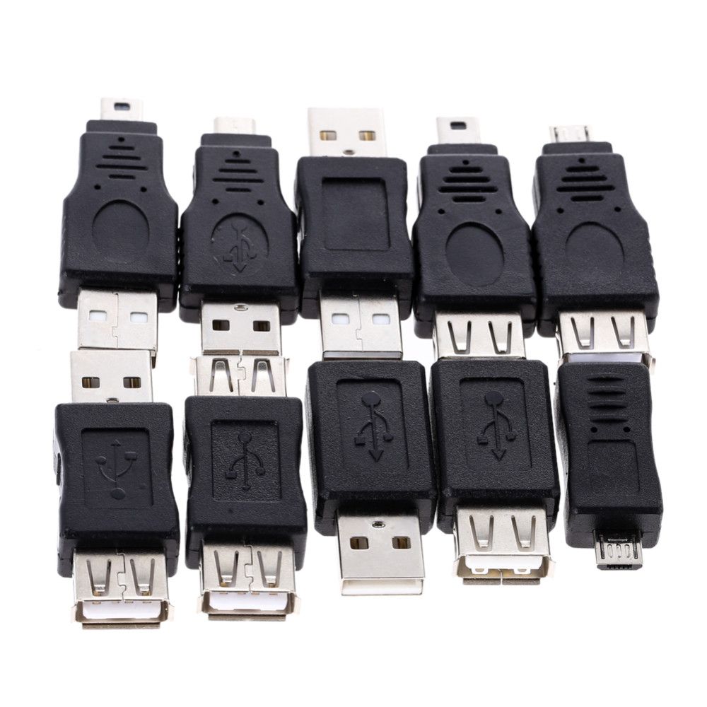 10 USB 2.0 Macho a Micro USB Hembra a Mini Macho B M / V3 V8
