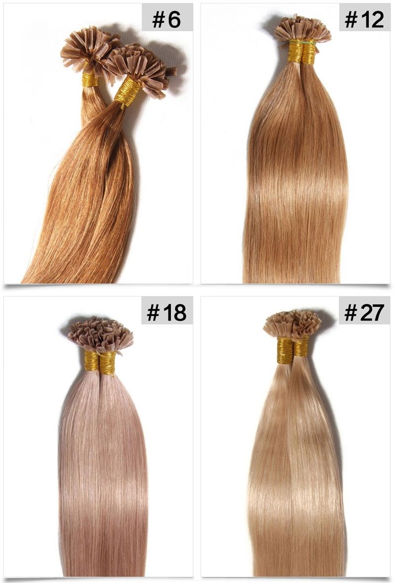 U Nail Tip Hair Extensions Pre Bonded Keratin Glue Fusion Hair