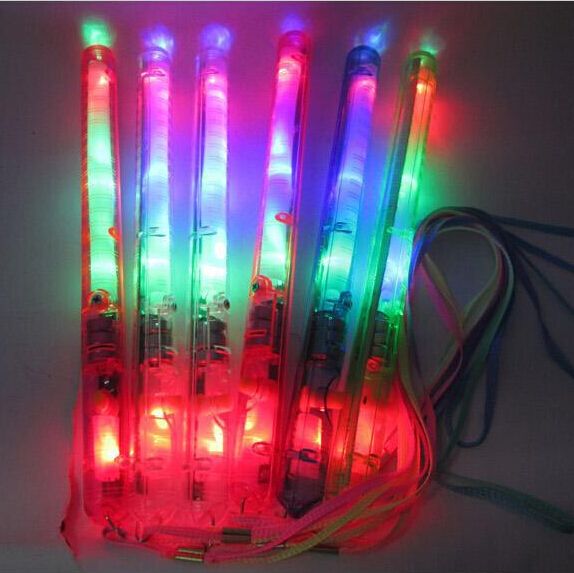 파티 바 데코 콘서트에 대한 최고의 생일 선물 1000PCS 21CM 다채로운 LED 점멸 발광 라이트 스틱 점멸 활기찬 분위기 메이커