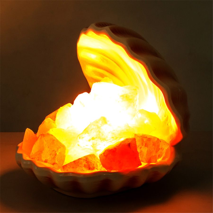 rock salt table lamp