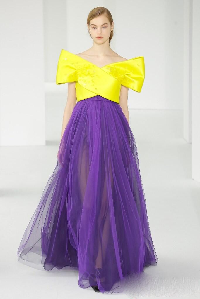 purple yellow dress