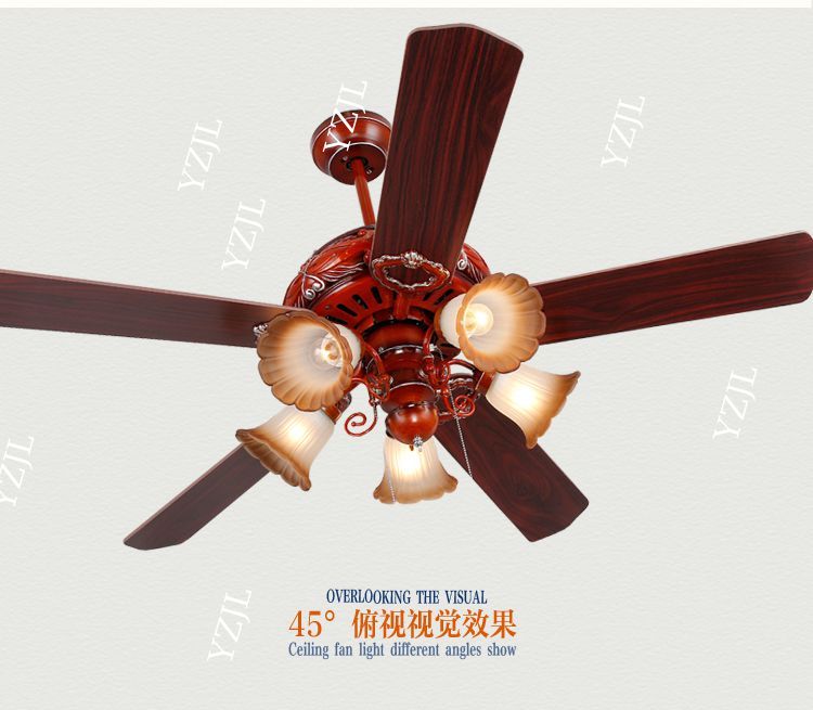 2019 Home Ceiling Fan Light Leaves 42inch Chinese Style Retro Restaurant Fan Ceiling Lamps Living Room Antique Fan Lights Ceiling From Kikizhao