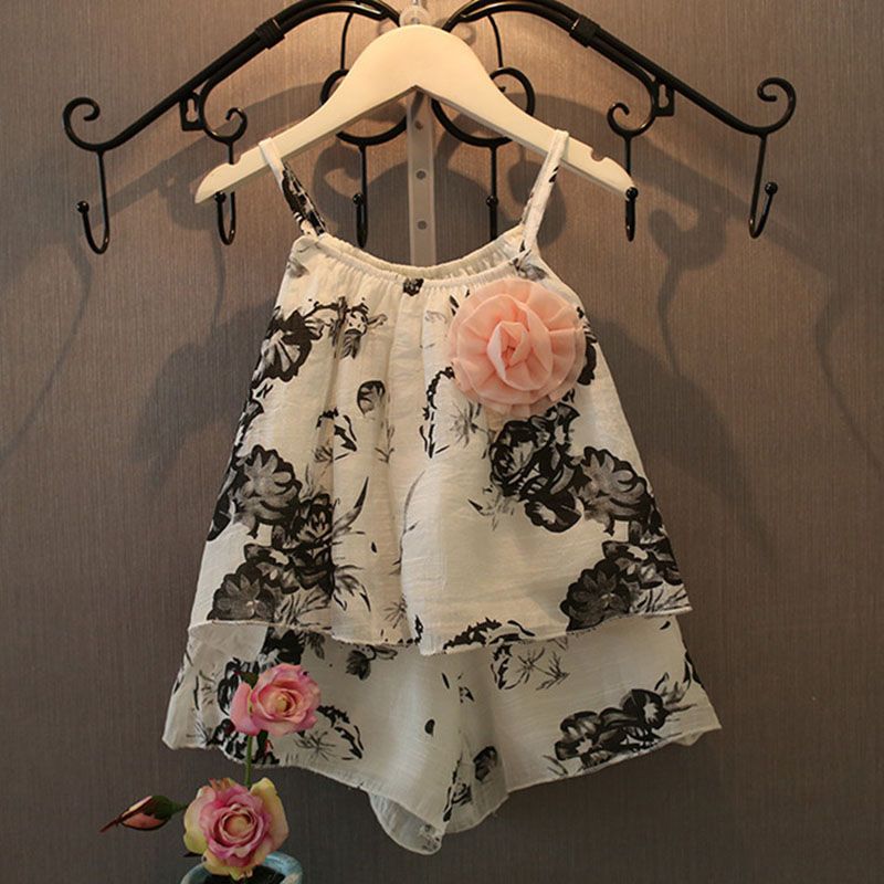 Satin Al Bebek Kiz Cicek Kiyafetler Murekkep Boyama Baski Ust