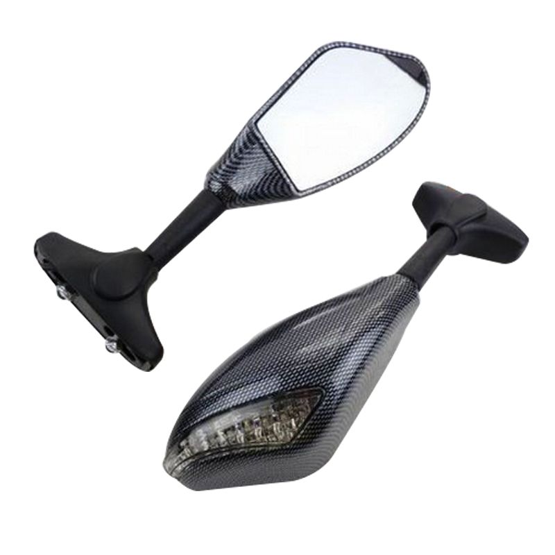 Clear Len LED Turn Signals Rear view Mirrors For Suzuki Superbike SV650S SV1000S
