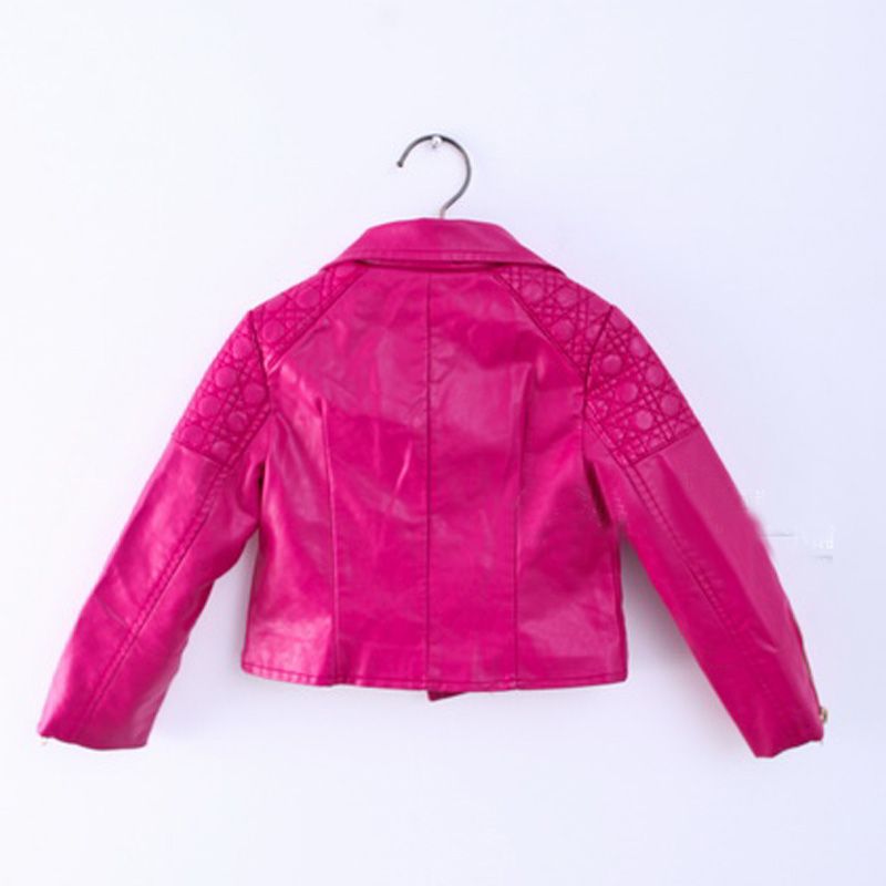 baby girl pink leather jacket