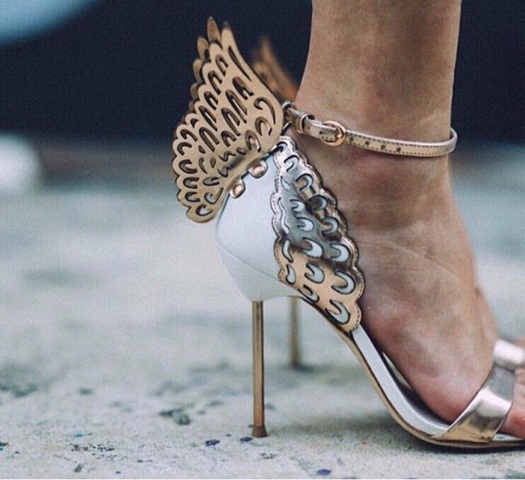 Acquista Wing Butterfly Sandals Donna Scarpe Vernice Tacchi Alti Décolleté Décolleté Décolleté Sweet Sandali Stupendi Real Pics Taglia 42 A 105,04 € Dal Brand_all | DHgate.Com