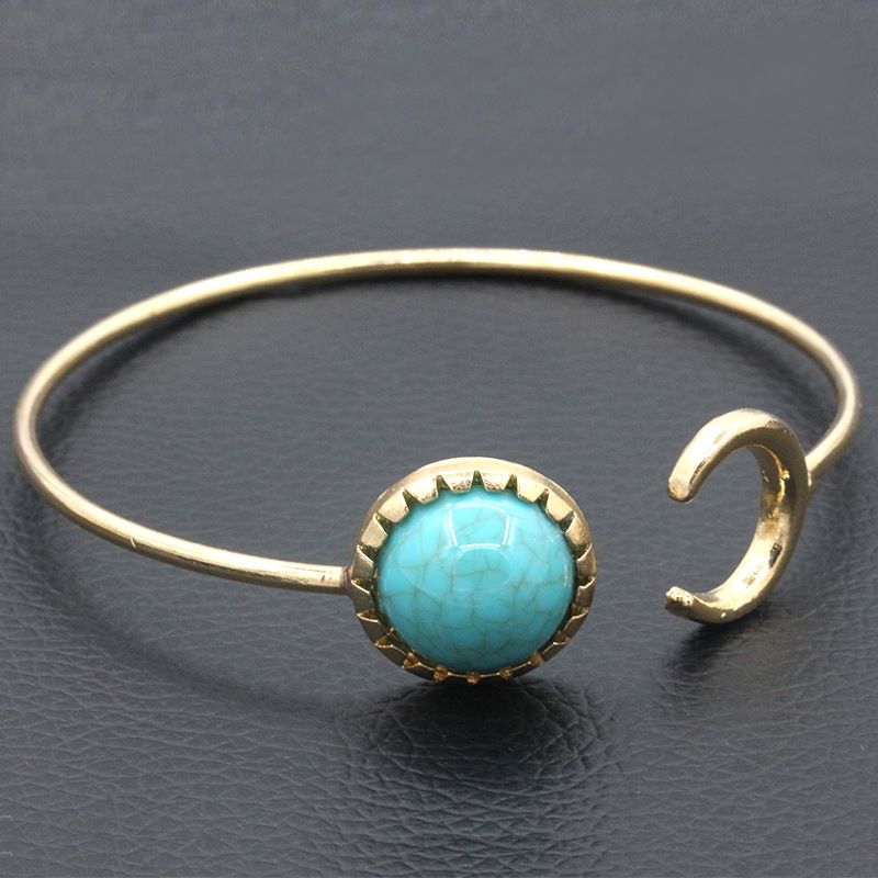 bijoux boutons ethnique bracelet de bohème lune ouvrez les bracelets turquoise