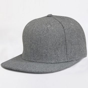 grey felt baseball cap