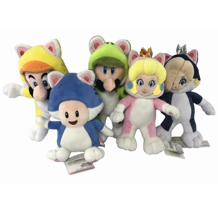 cat mario and cat luigi plush