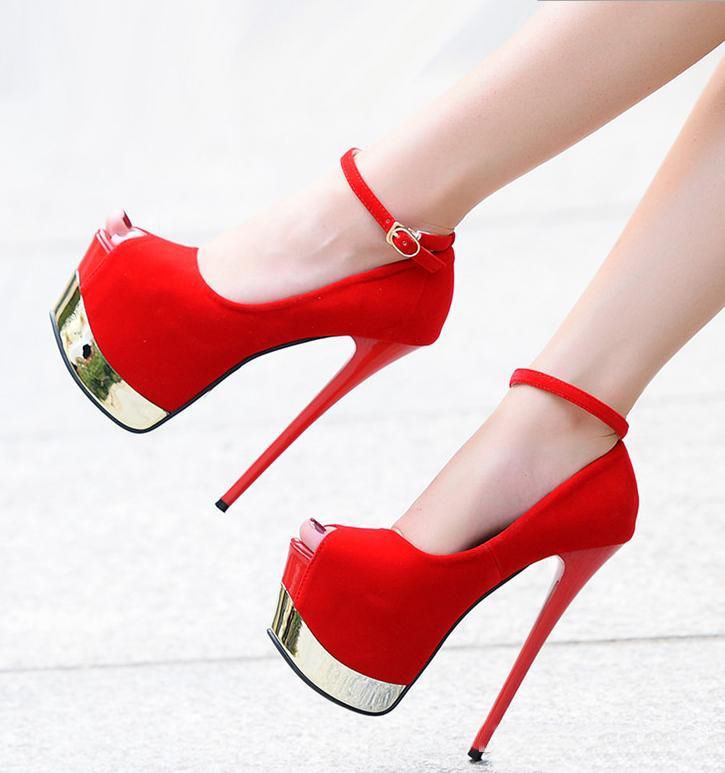 Sexy Red Bottom Ultra High Heels 