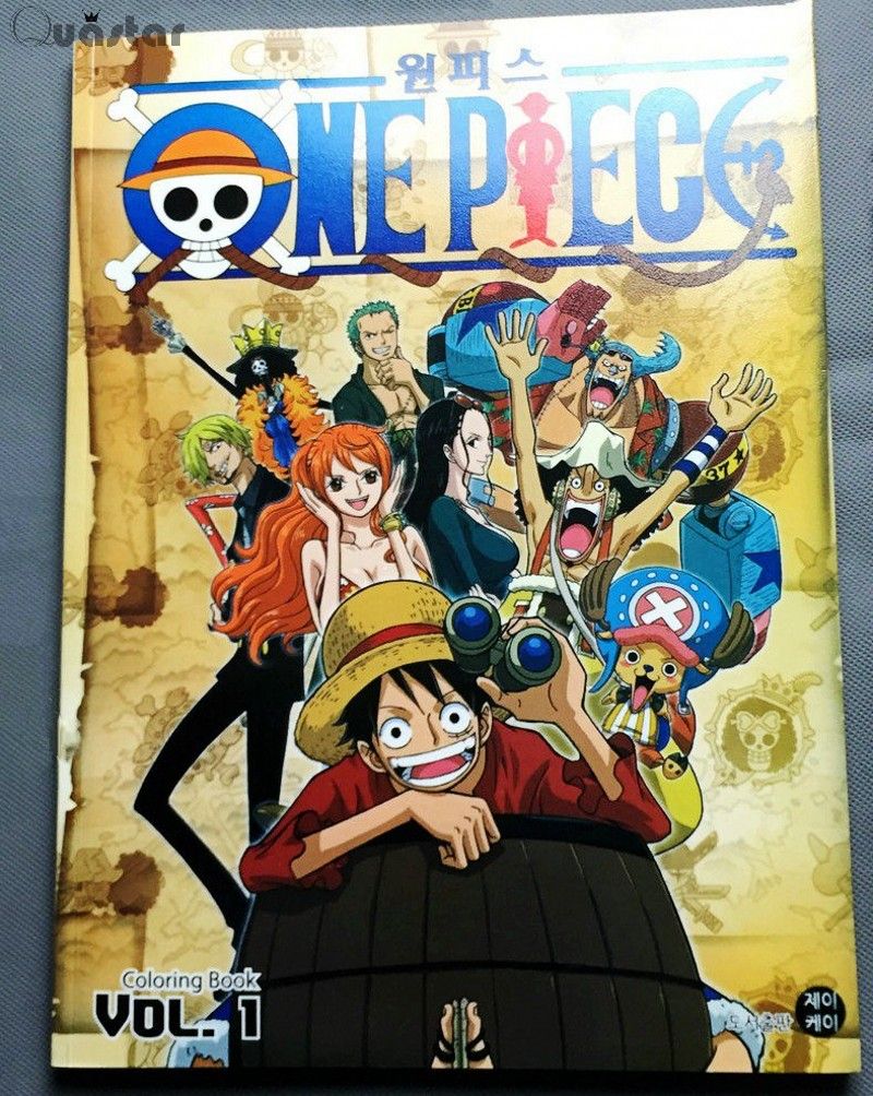 72 pagine ONE PIECE Coloring Book alleviare lo stress per i 72 pagine ONE PIECE Coloring Book alleviare lo stress per i bambini adulti Graffiti pittura regalo libri d arte disegno da colorare libros