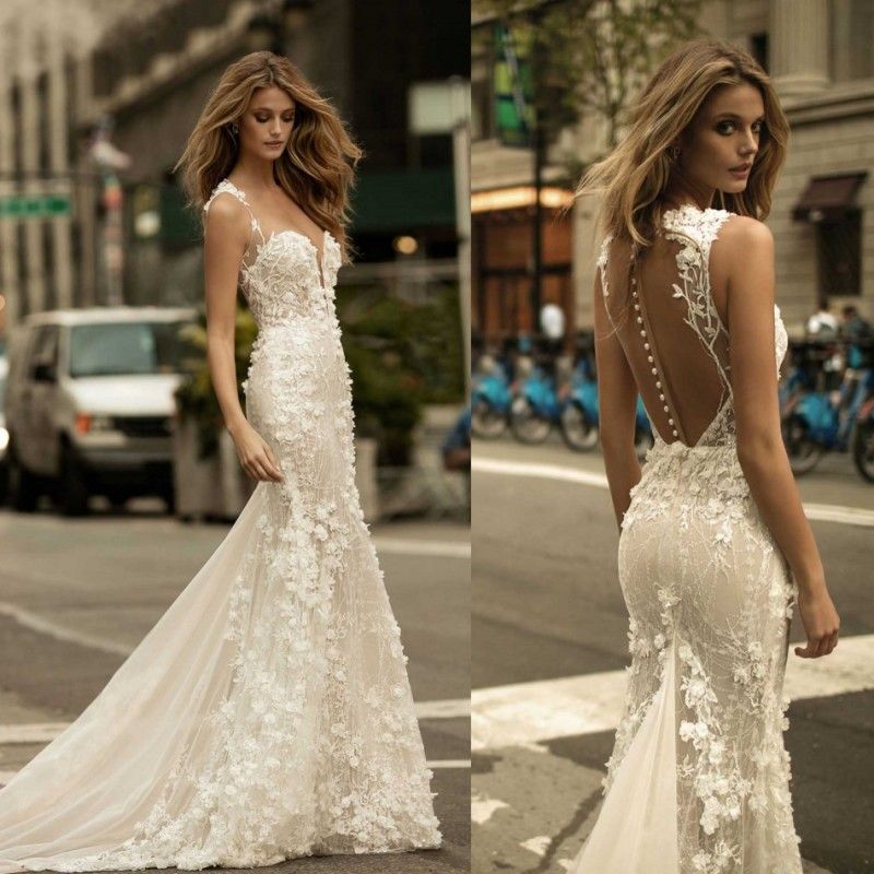 cheap fishtail wedding dress