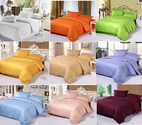 Wholesale Classic Cotton Satin Stripe Plain Solid White Blue Gold