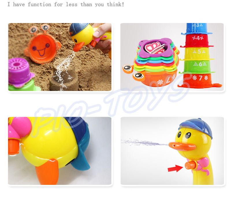 2021 Summer Gift Baby Bath Toys Water Fun Spraying Temperature Sensor