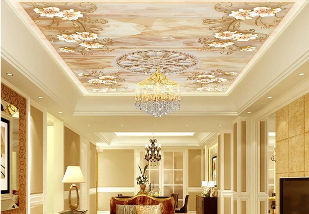 3d Ceiling Murals Wallpaper Custom Photo Wallpaper High Definition Yu Beautiful Pattern 3d Wallpaper For Ceilings For Living Room Canada 2019 From
