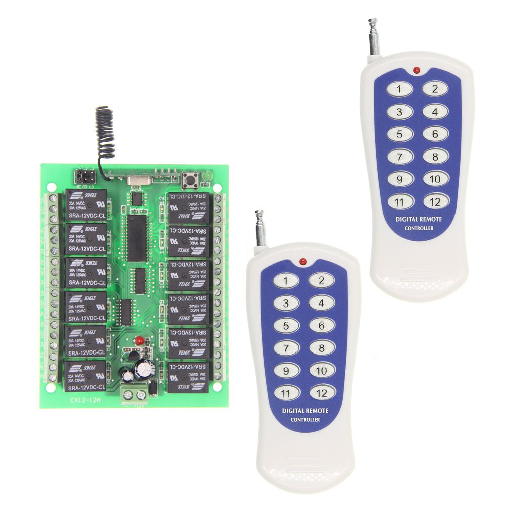 12 Canaux Radio RF Télécommande Contrôleur contrôle à distance 12 V contrôle