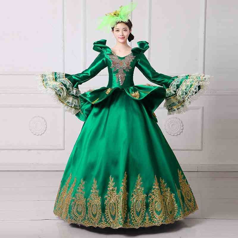 green masquerade dress