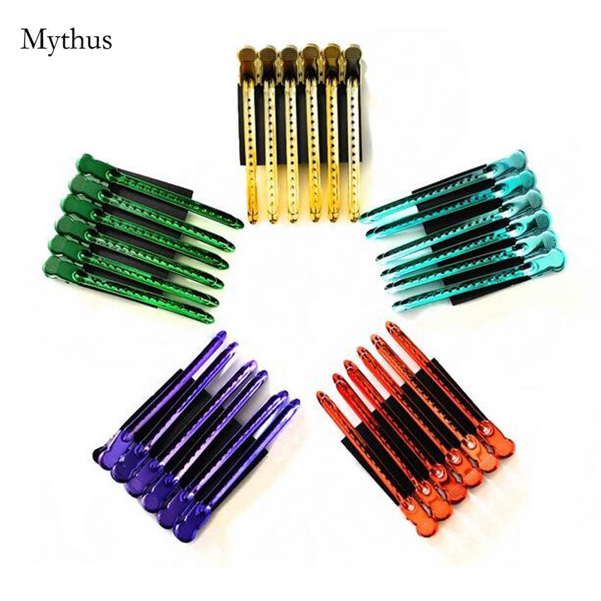 Hair Styling Clips Salon Hair Clips 12pcs/Box Hair Styling Clips Hairdressing Salon Sectioning Hairpins for Salon Styling 6 Colors Gold 