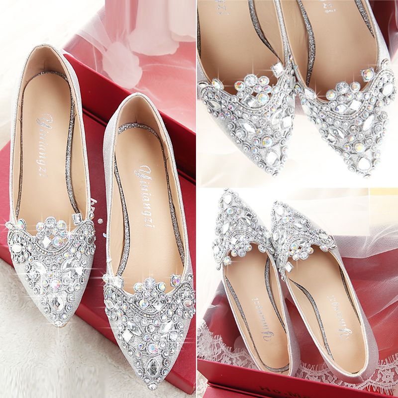 New Luxurious Cinderella High Heels Crystal Summer Wedding Bridal