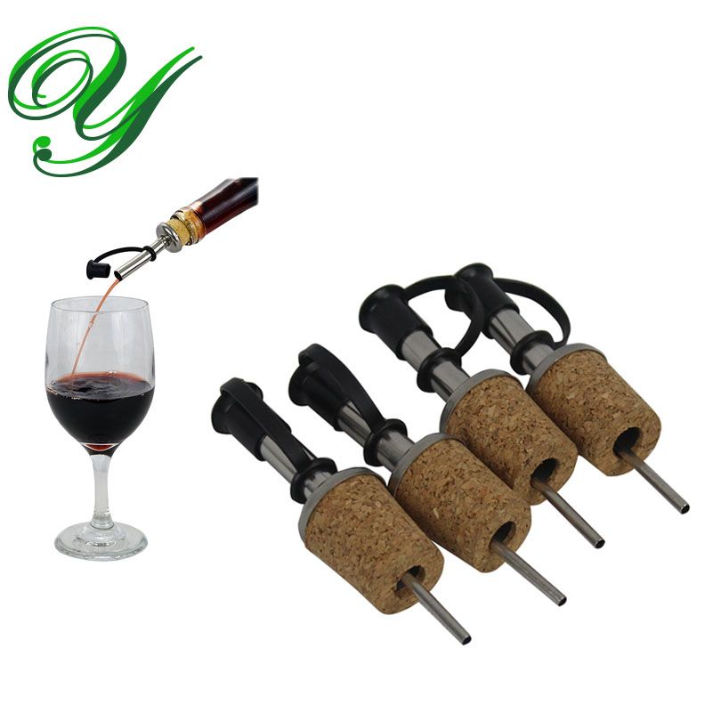 Stainless Steel Wine Olive Oil Pourer Dispenser Spout Wine Bottle Spout Stopper