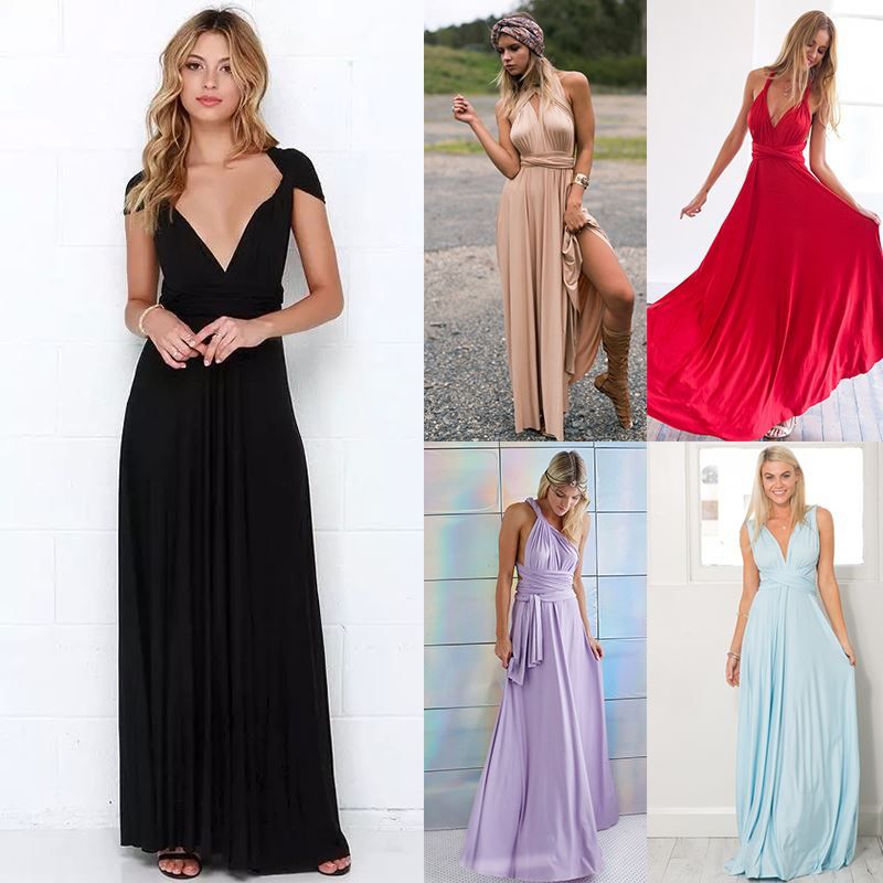 wrap maxi dress formal gown